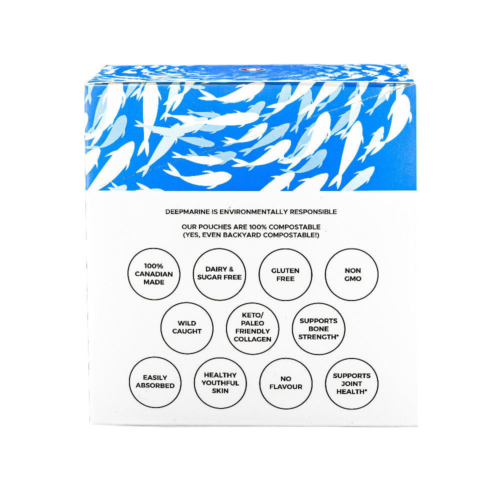 Single-dose sachets.  100% compostable sachet film.  10 x 5g sachets